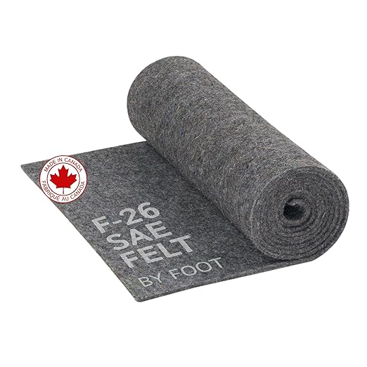 The Felt Store F-26 Industrial Felt – 72 Inch Wide x Foot Long x 1/2 Inch Thick – SAE Pressed Felt for Manufacturing, Transport Industry