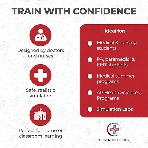 Miniatura 3 de Brazo de práctica para via intravenosas, brazo de práctica para flebotomía y venopunción, diseñado para entrenamiento y perfeccionamiento