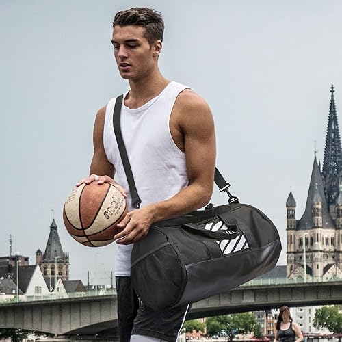 Miniatura 2 de TUGUAN Bolsa de baloncesto, bolsa deportiva de fútbol con compartimento para pelotas y bolsillo húmedo, bolsas ligeras para equipo de entrenador