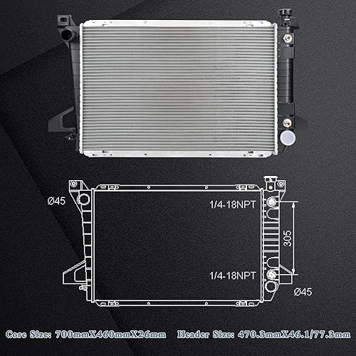 Miniatura 6 de Radiador del motor para 1985-1995 F150 F250 F350 Bronco 4.9L, refrigeración del motor del radiador del coche, CU1452