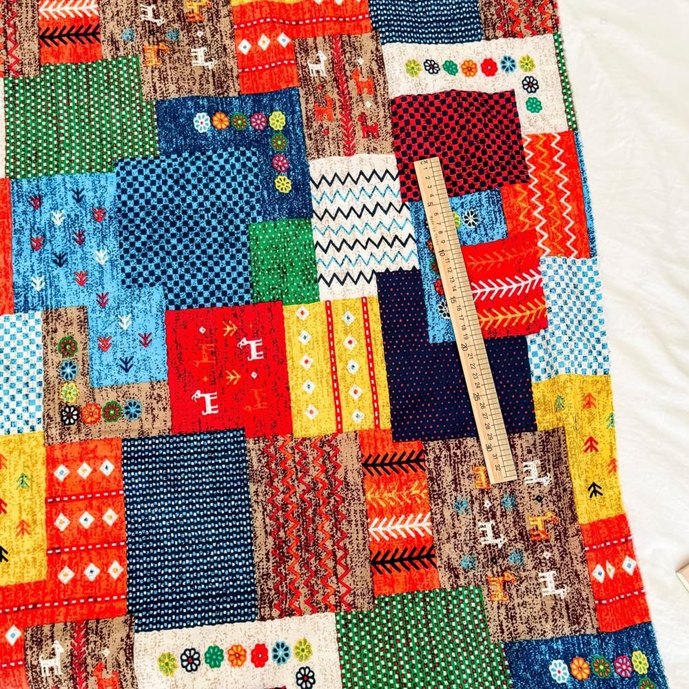 Tkanina bawełniana, towar sprzedawany na metry, kolorowy nadruk, pakiety materiałów, patchwork, "zrób to sam", zestaw materiałów, kwadraty, ręczniki bawełniane, do szycia ubrań, kolorowe