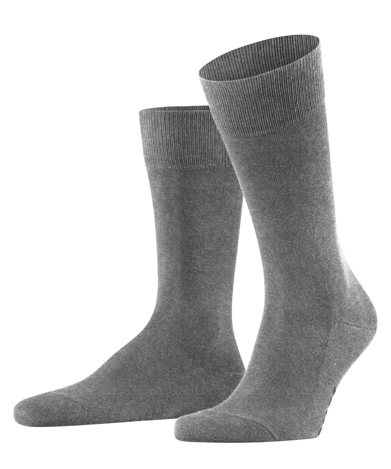 FALKE Men's Family M So Sustainable Cotton Plain 1 Pair Socks, Grey Light Melange 3390, 5.5-8