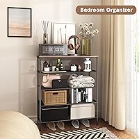 Vista 6 de Shoe Rack for Entryway, 5-Tier Metal Shoes Rack for Front Door Entrance, 16-20 Pairs Shoe Stand Organizer Sturdy Free Standing Industrial Shoe Shelf