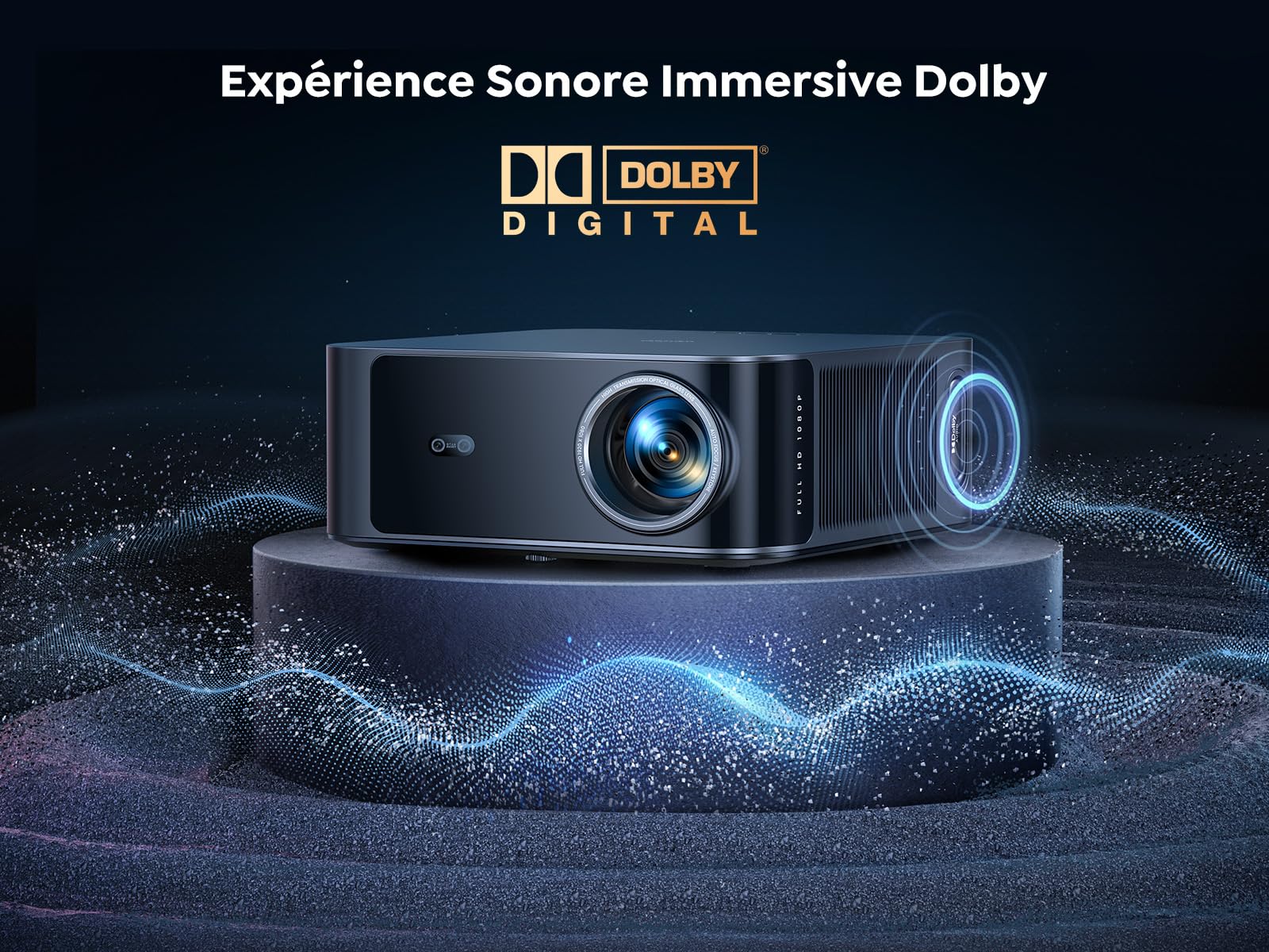 Vidéoprojecteur 4K【1600 ANSI | Compatible Netflix | Dolby 36W】TOPTRO X9 Rétroprojecteur 4K Supporté FHD 1080P Natif, Auto Focus/Keystone WiFi6 Bluetooth 5.4 Projecteur Video Home Cinéma Extérieur/PS5