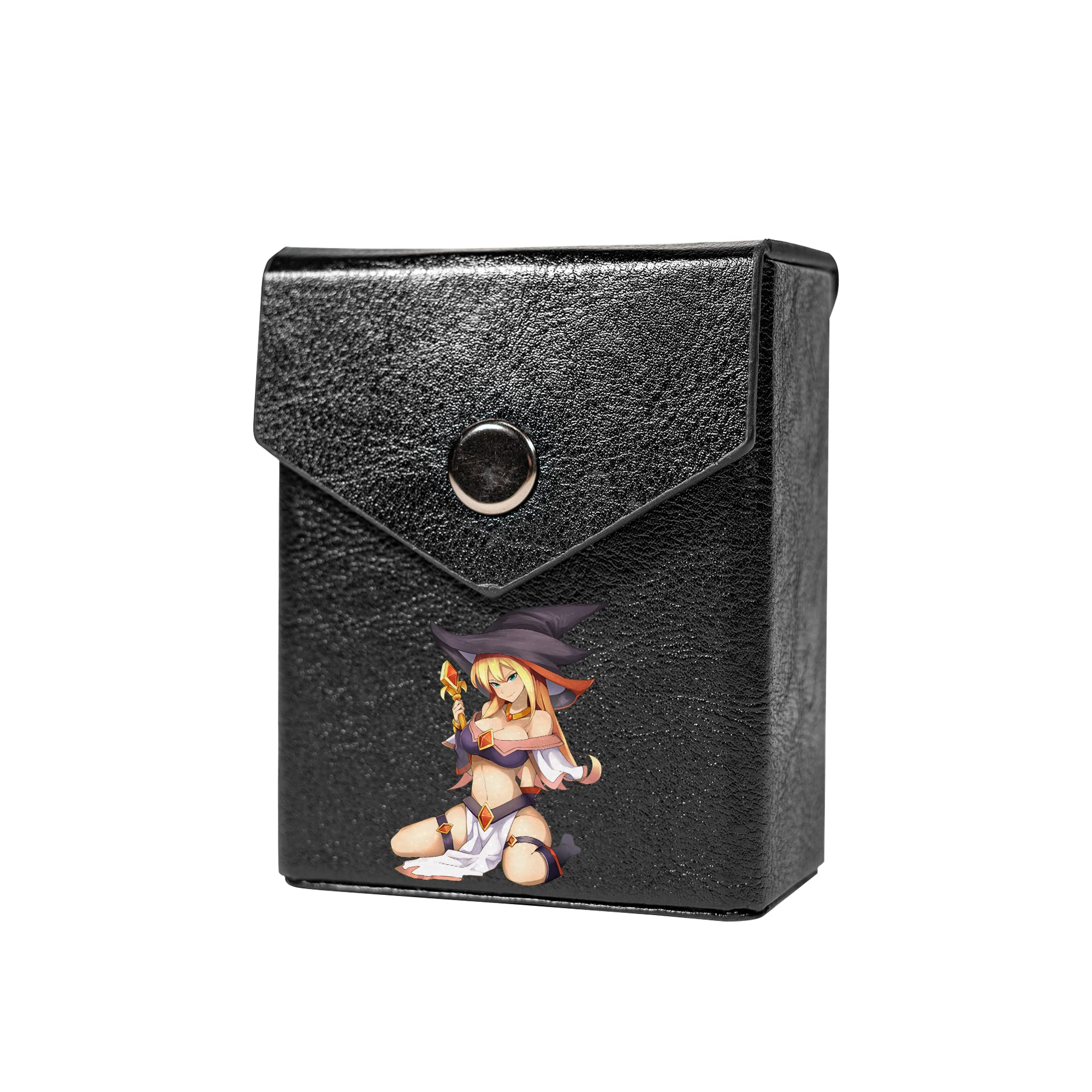 Magician Girl Deck Box/Deck Case - Built in Belt Loop/Clip - Hard Shell  Faux Leather