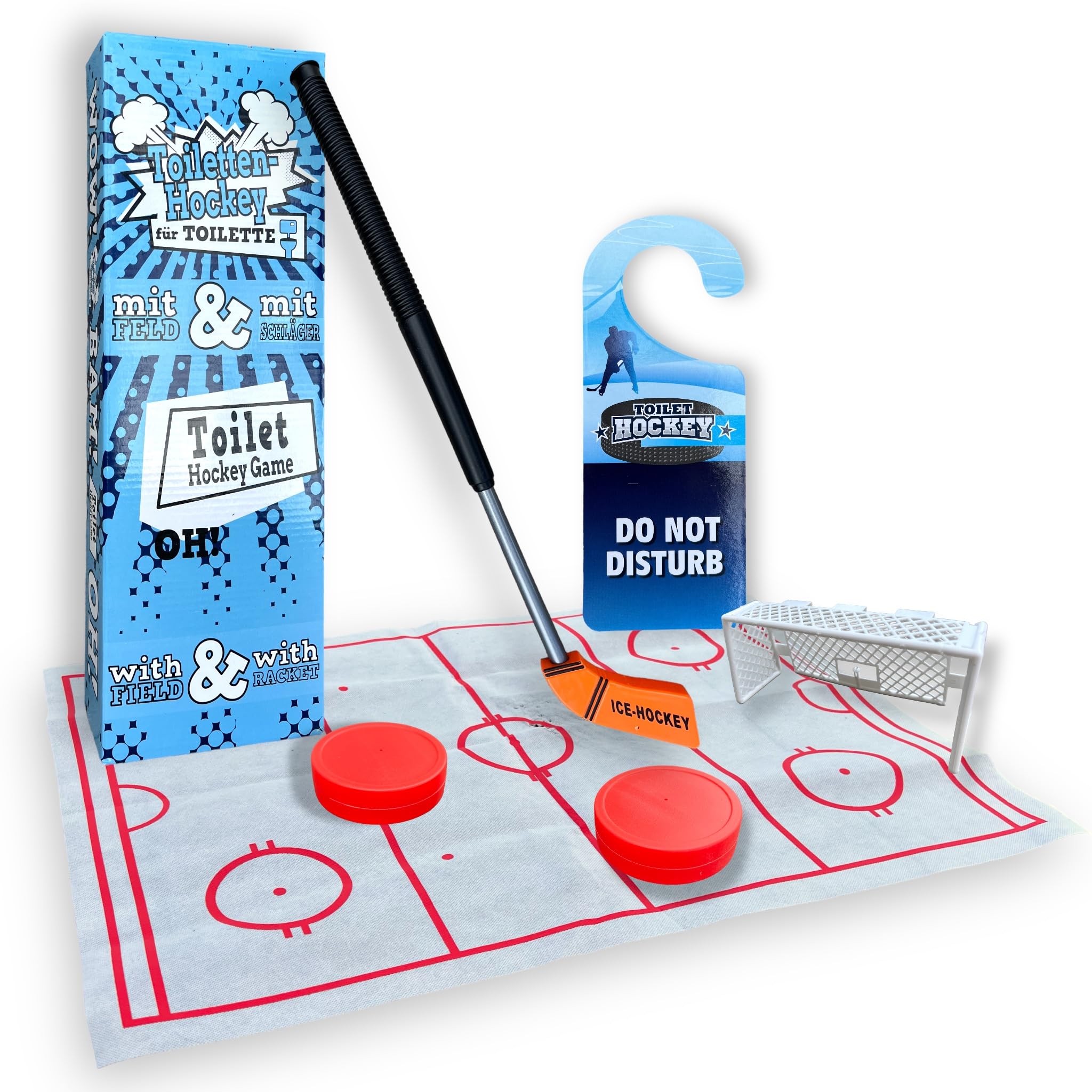 MIJOMA Toilet Game, Ice Hockey, Toilet Game, Toilet Game for the Toilet, Bathroom Game, Men's Gift