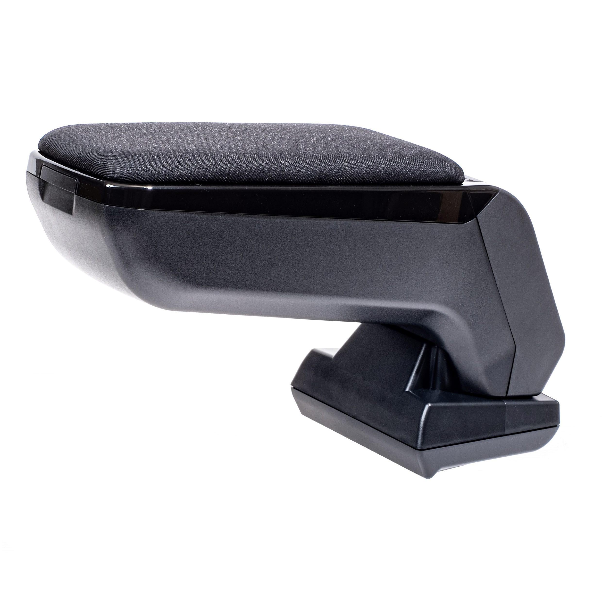 Rati Armster S Bracciolo adatto per CITROEN C3 2024 - / e-C3 2024 -/ C3 Aircross 2024- / e-C3 Aircross 2024- [nero,tessuto] Bracciolo centrale retrofittabile con vano portaoggetti