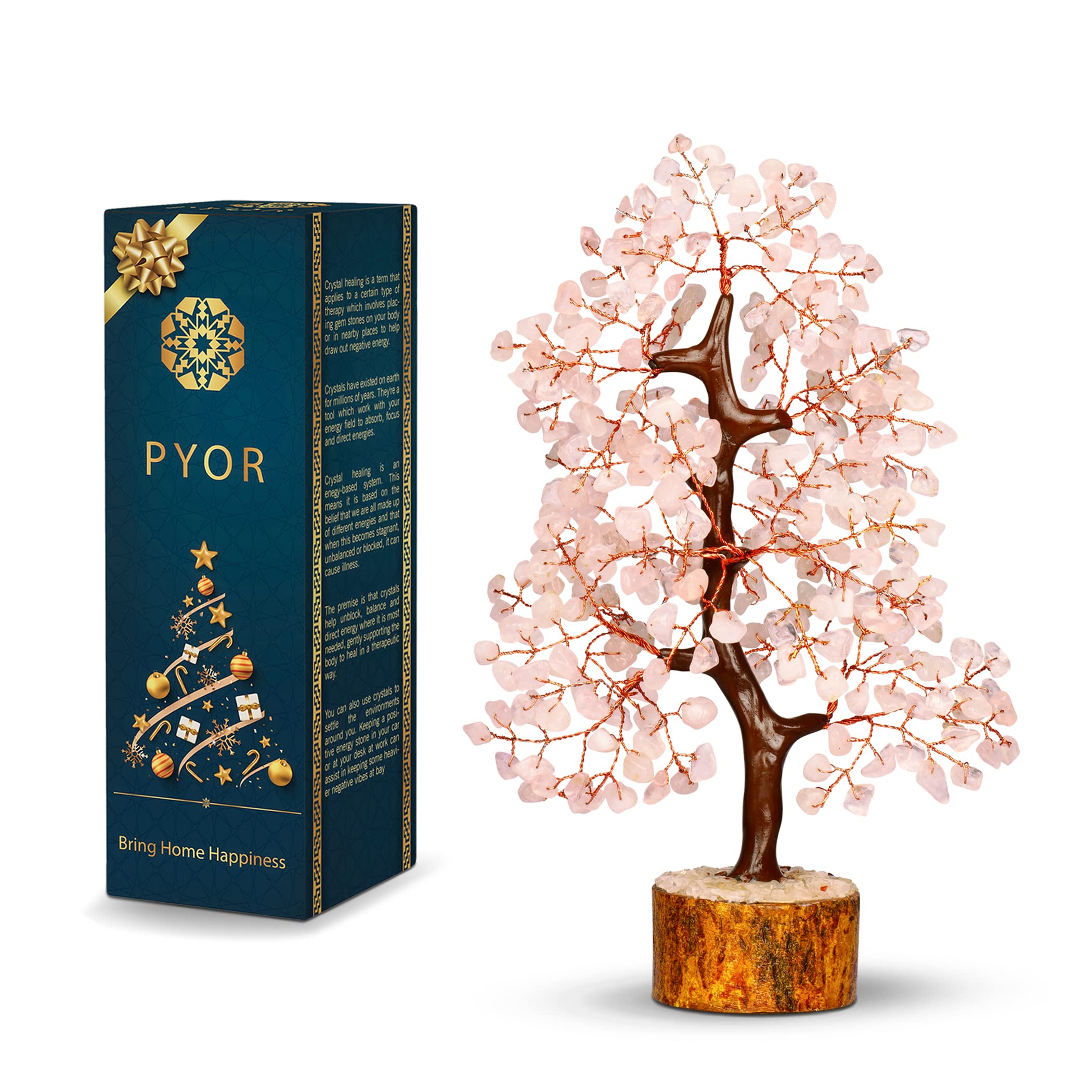 Rose Quartz Tree - Gemstone Tree - Crystal Bonsai Tree - Desk Decoration - Stone Money Tree - Stones And Crystals - Pink Room Decor - Meditation Decor - Crystal Gifts For Women