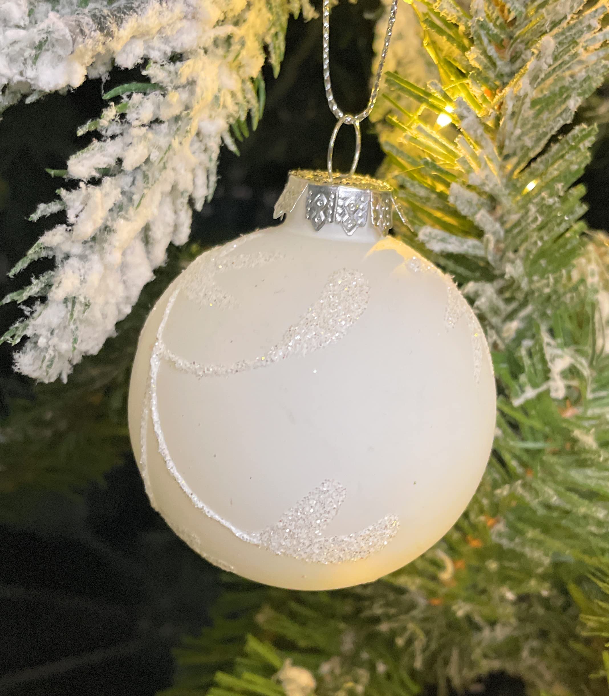 MC Trend Juego de 12 bolas de Navidad de cristal, 8 cm de diámetro, decoración para árbol de Navidad, rojo, dorado, plateado y transparente (surtido Q)