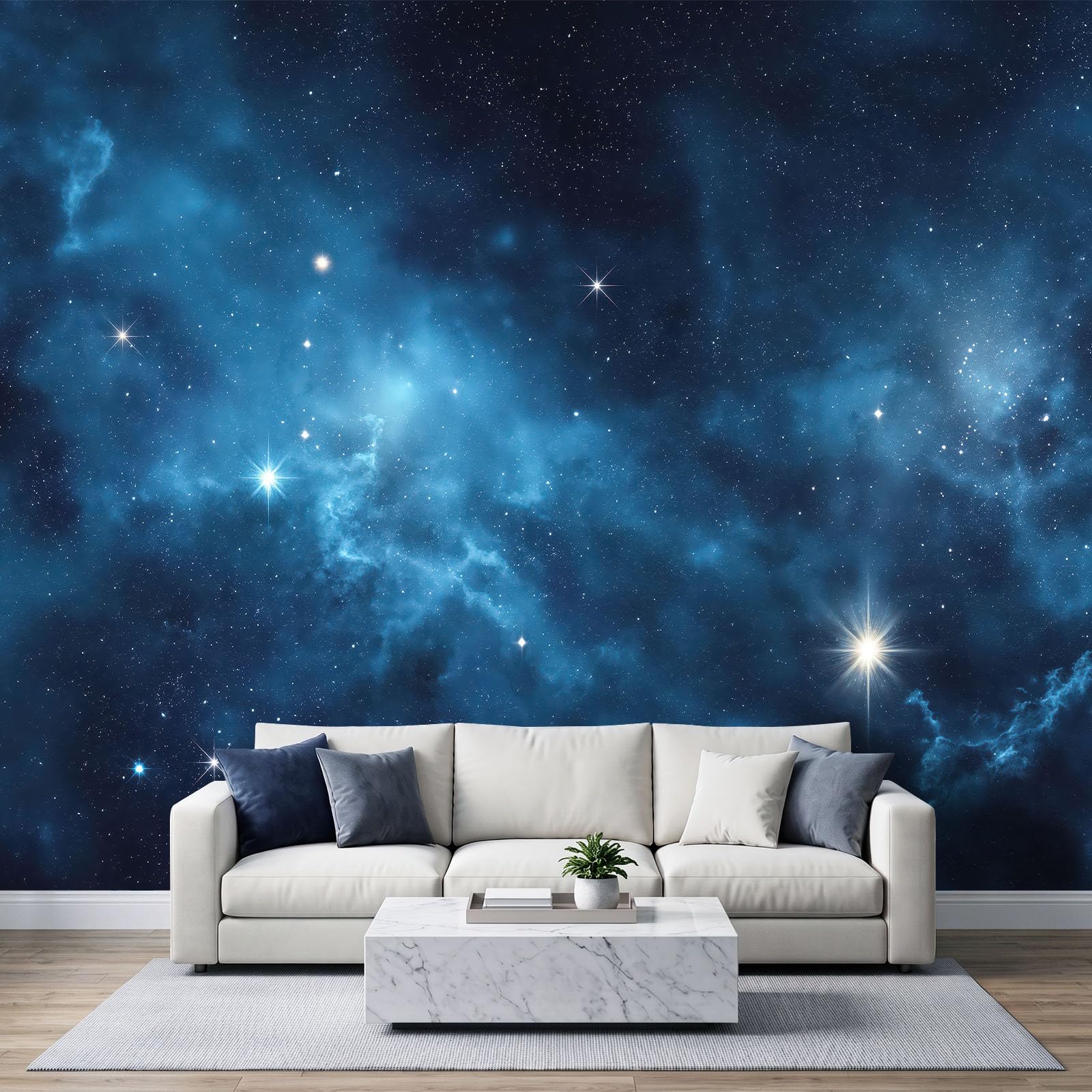 Carta da parati murale con nebulosa universo fantasy 450 x 280 cm