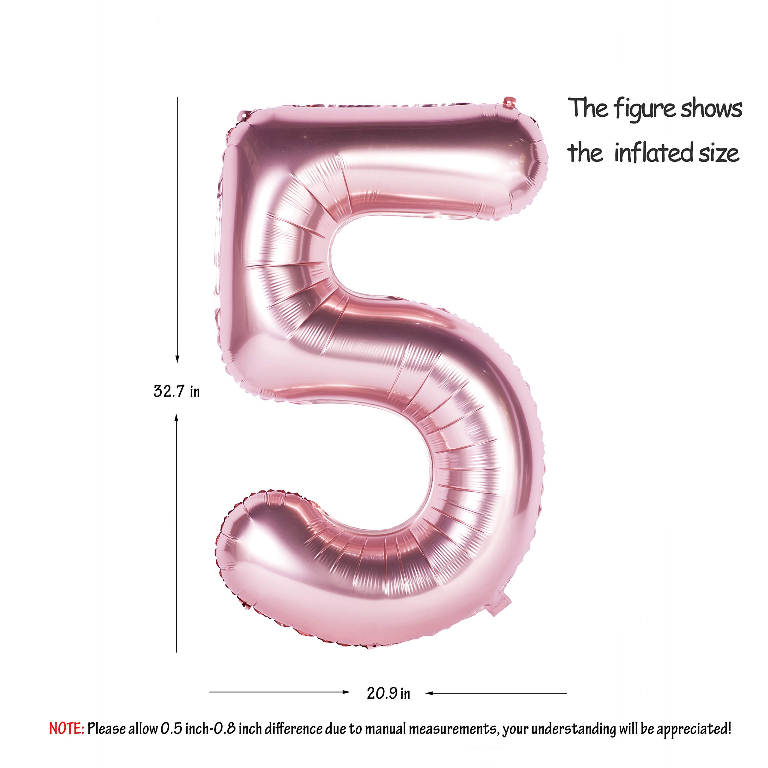 Red 0 balloon 40 Inch Giant Helium Foil Number 0 to 9 Red Balloon Birthday Wedding Party Digital Decorations (Number 0) — view 310