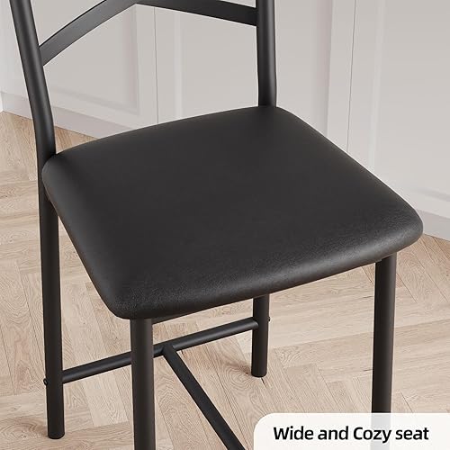 Miniatura 7 de IDEALHOUSE Juego de mesa de comedor para 2, mesa de bar de cocina y sillas para 2, mesa de comedor expandible de altura de mostrador con 2 sillas