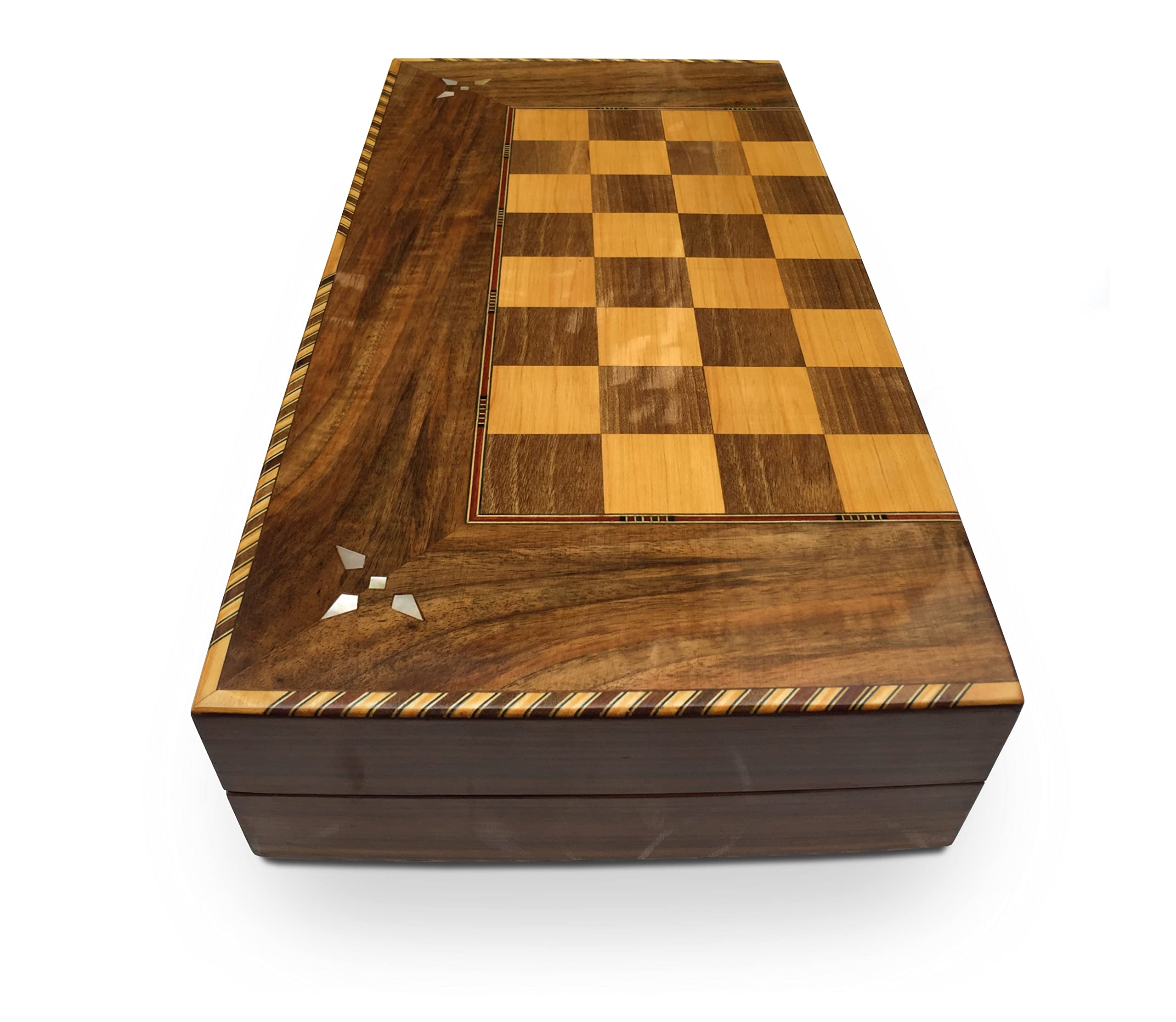 Elessar Nuovo 50 x 50 cm legno backgammon/gioco di scacchi/DAMA Board K 6-1-50 con 30 pietre backgammon in legno