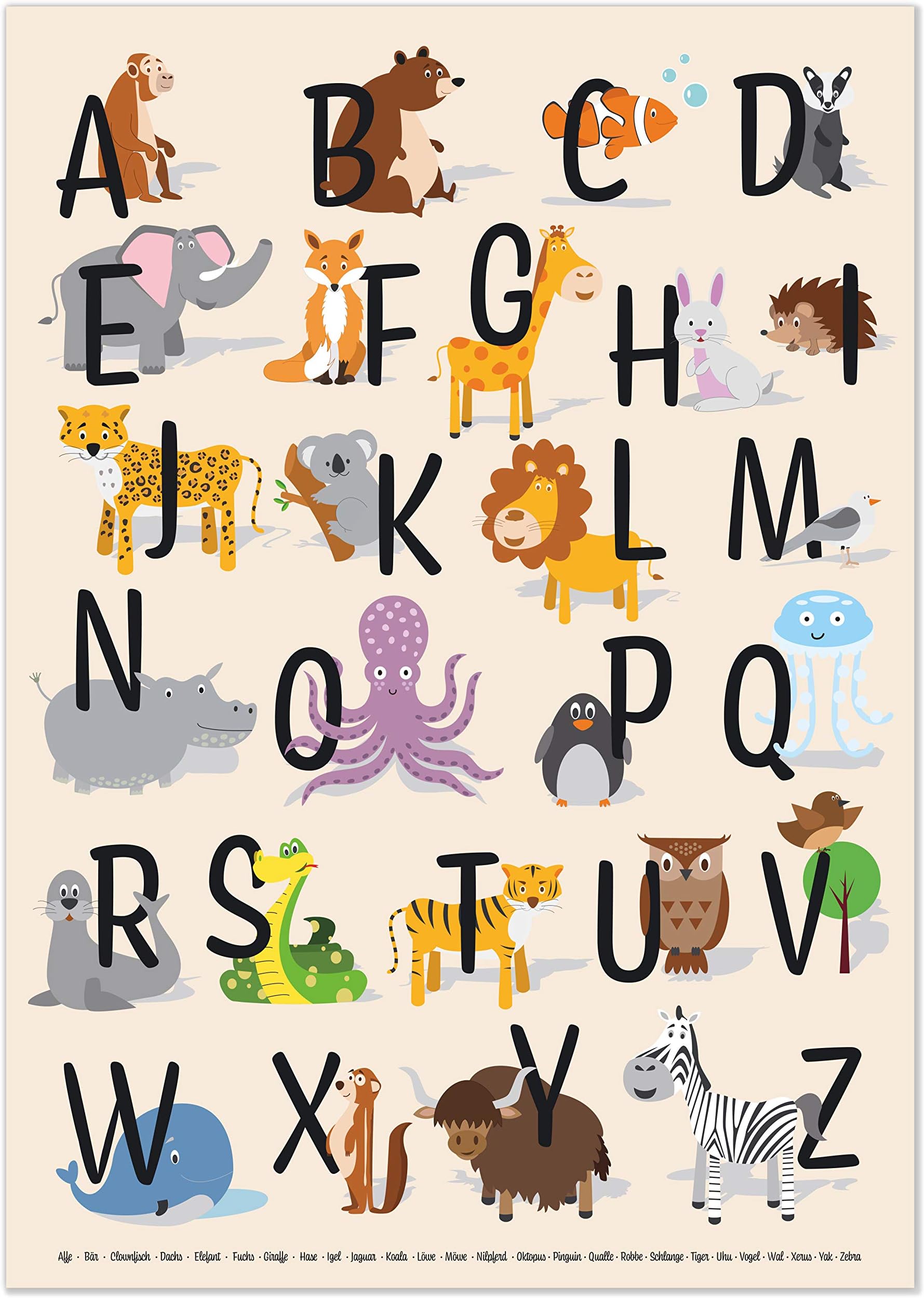 MeinBaby123® XL ABC Lernposter Grundschrift für Kinder (GS