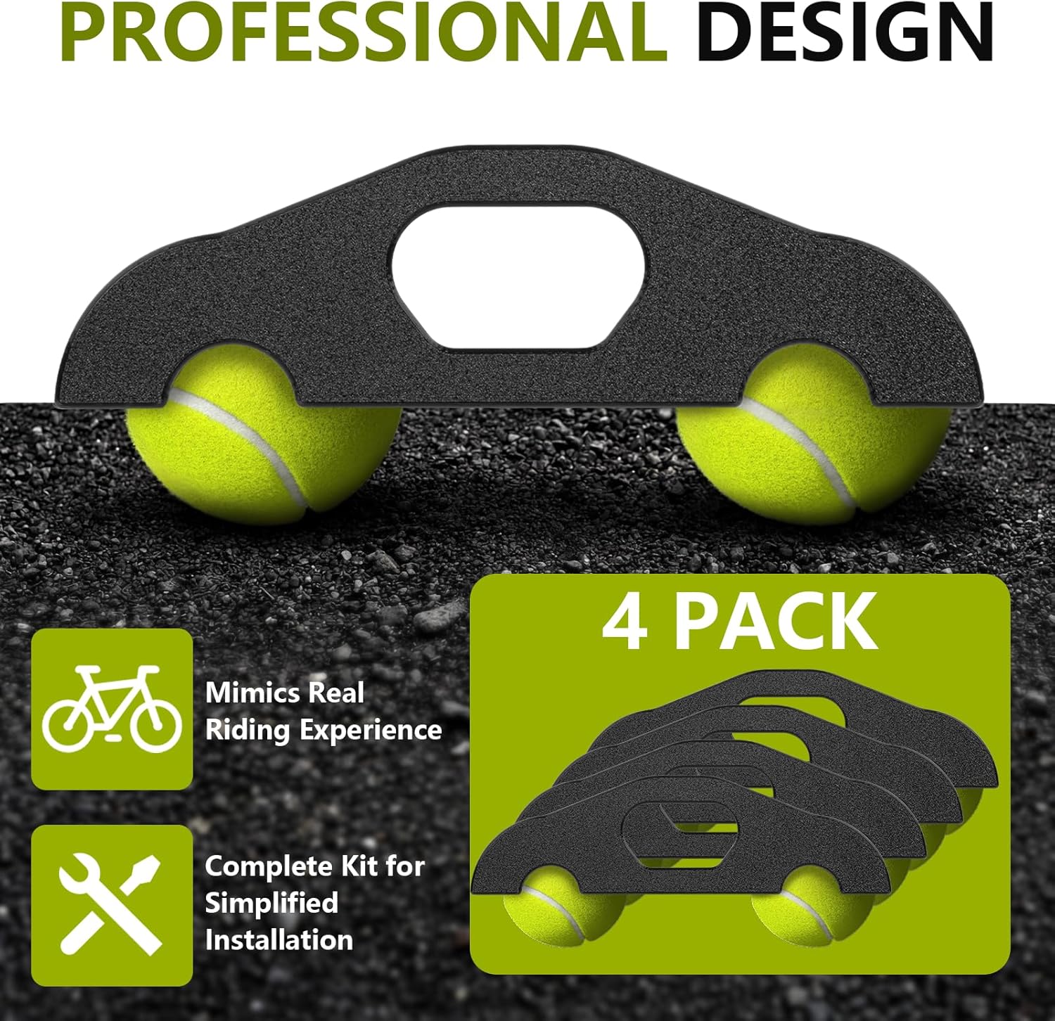 Rocker Feet Adapter Set with 4 Pack 8 Balls Compatible with Wahoo Kickr Core 2, Compatible with Indoor Bike Trainer for Stable Ride