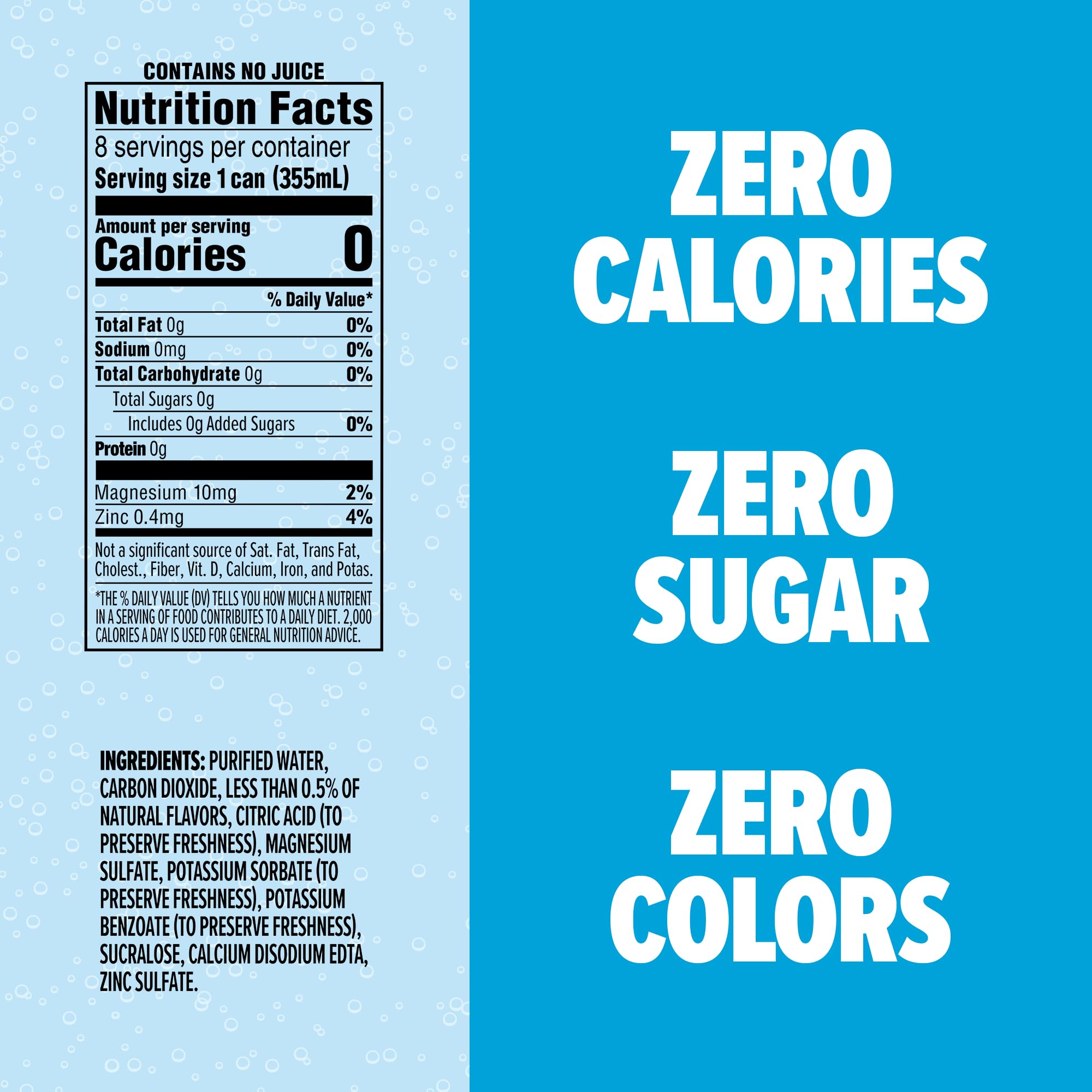 SPLASH REFRESHER Sparkling Water, Rocket Freeze - 8-Pack, 12 Fl Oz Cans - Flavored Carbonated Seltzer Water with Electrolytes, Zero Sugar & Zero Calories