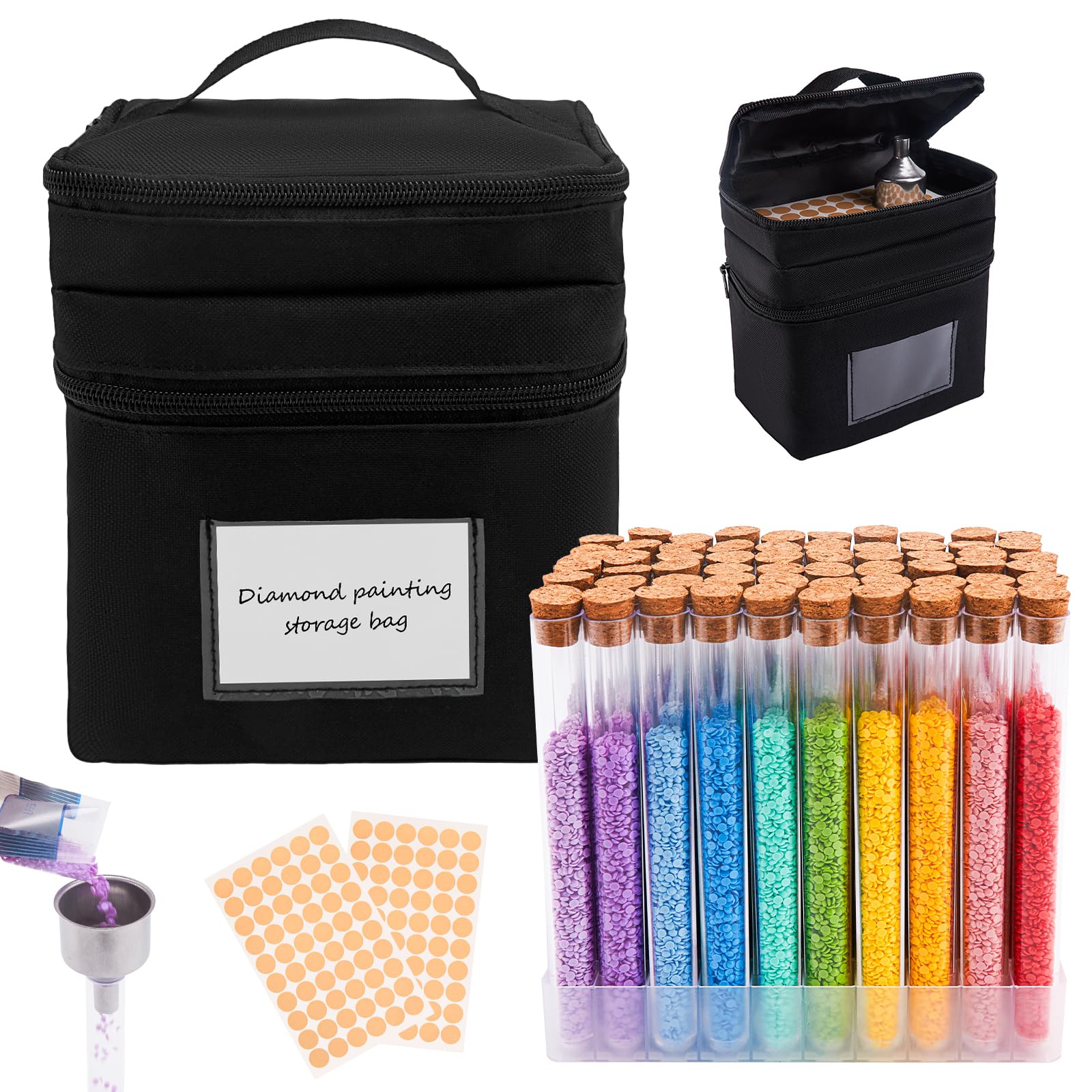 60 Slots Diamond Art Storage Containers with Carrying Bag