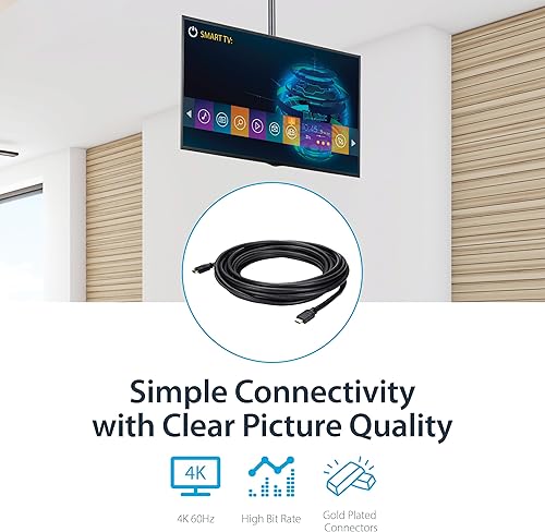 Miniatura 7 de StarTech.com Cable HDMI con clasificación Plenum de 50 pies, cable HDMI largo de alta velocidad 4K con Ethernet, 4K30 UHD, 10.2 Gbps, HDCP 1.4,