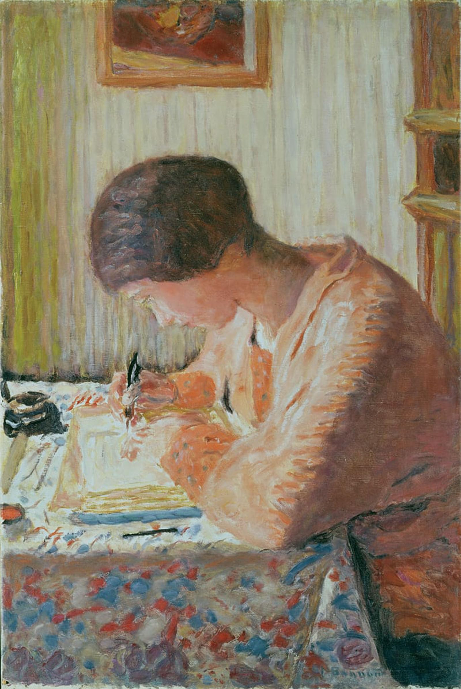 SERENDIPITP Abstract Painting Mural Print Picture Wall Decor Painting Woman Writing by Pierre Bonnard Vintage Wall Artwork for Home Decor 60x90cm