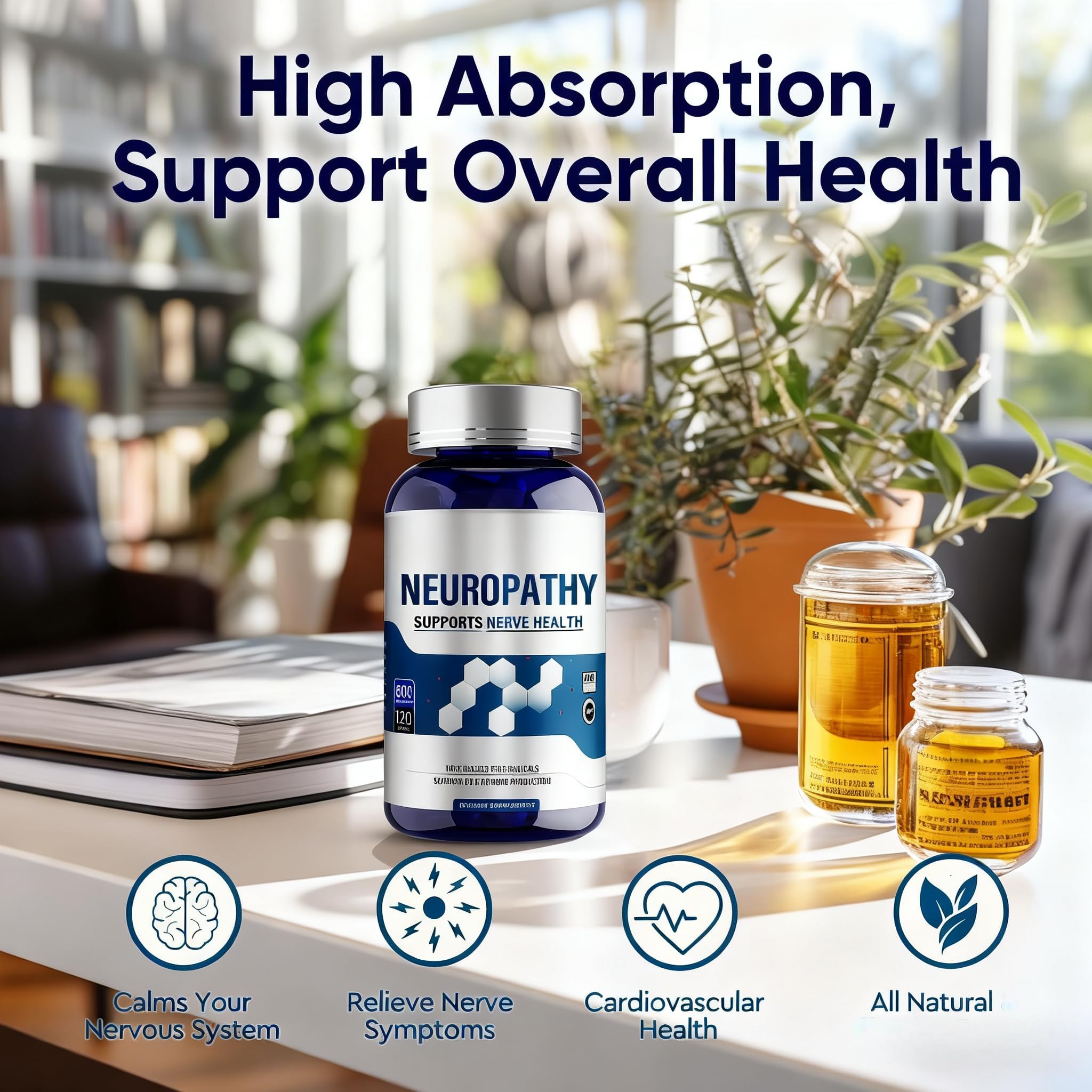 Acido Alfa Lipoico (ALA) 600mg per Capsula | Integratore Antiossidante ad Alta Potenza | Supporto al Sistema Nervoso e Benessere Metabolico | 120 Capsule