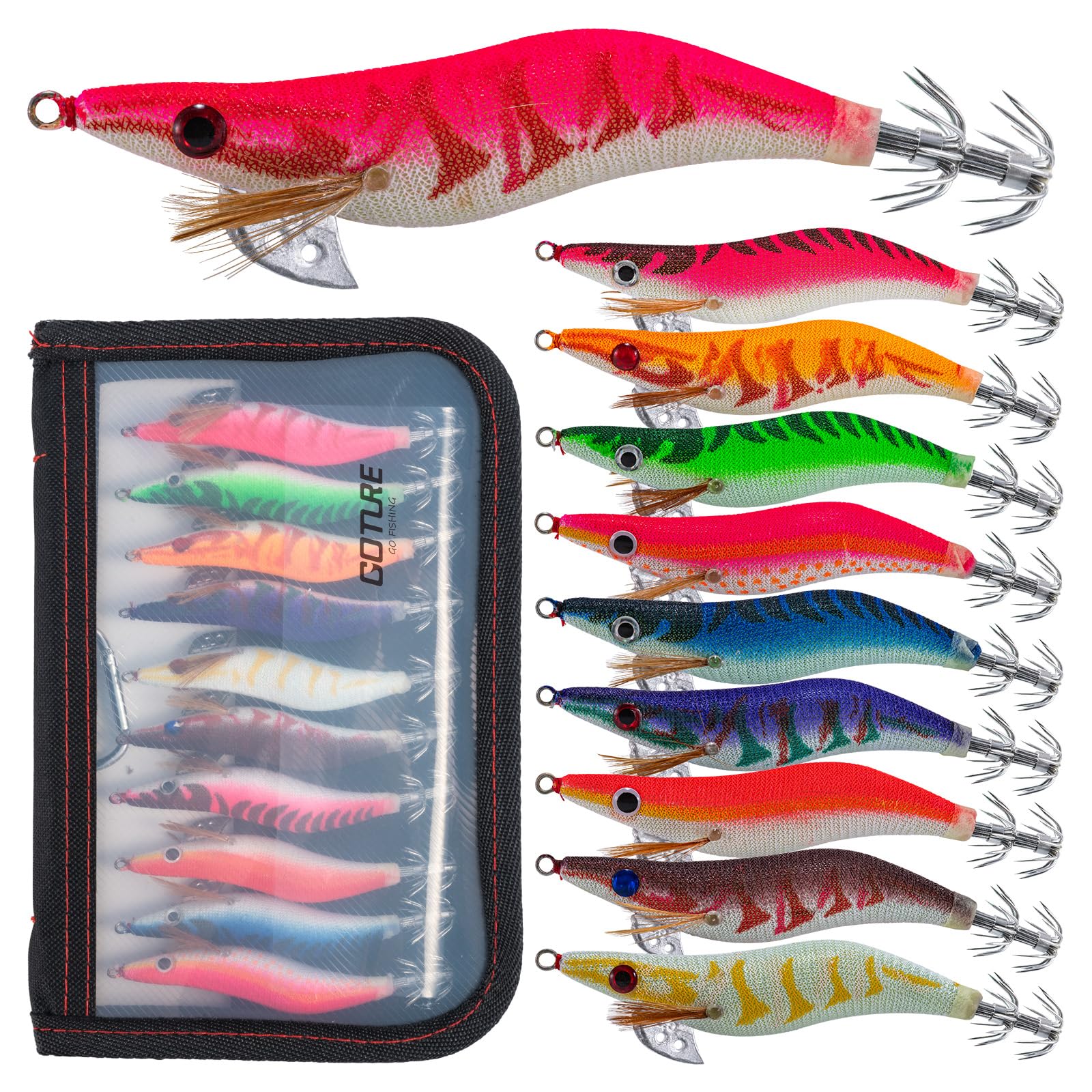 Amazon | Goture エギ エギング ルアー 10本 セット ラトル内臓 夜光