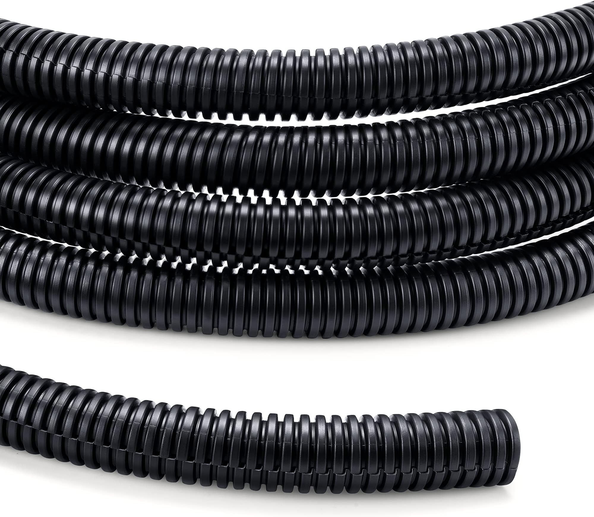 Wire Loom 3/8 inch 10ft, YCLYC Split Loom, Outdoor Cord Protector, Flexible Wire Conduit Automotive, Wire Protector Tubing, Black