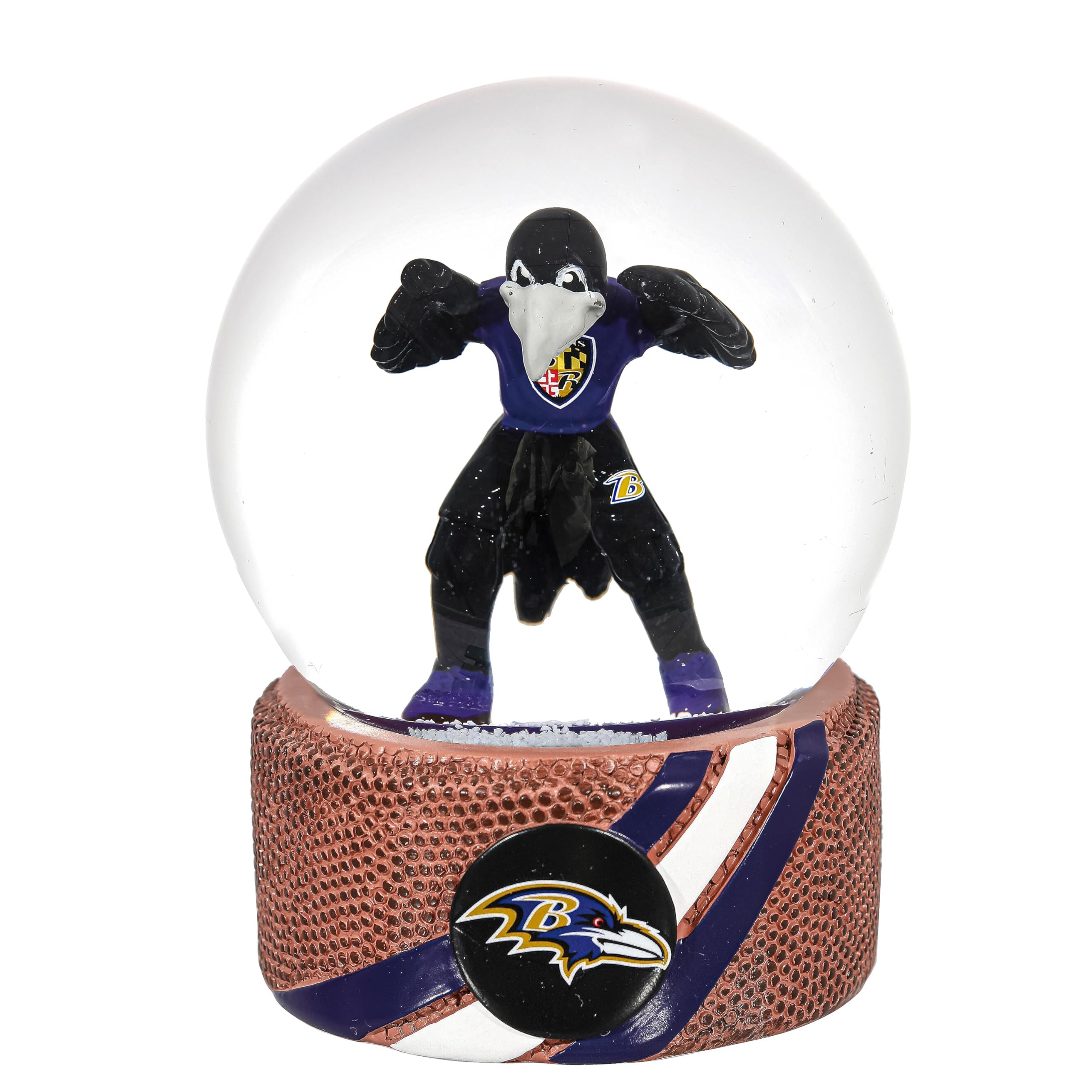 NFL Baltimore Ravens Snow Globe, Officially Licensed Football Water Globe with Team Logo, Christmas Holiday Tabletop Decoration &amp; Memorabilia Gift for Men and Women Fans