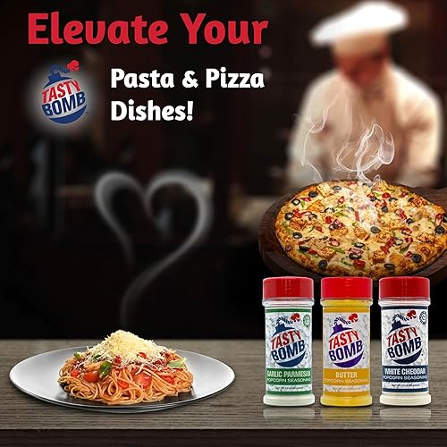 Miniatura 8 de Tasty Bomb Juego de condimentos para palomitas de maíz, condimentos en polvo, paquete variado de 4 unidades, sabor a palomitas picantes y picantes