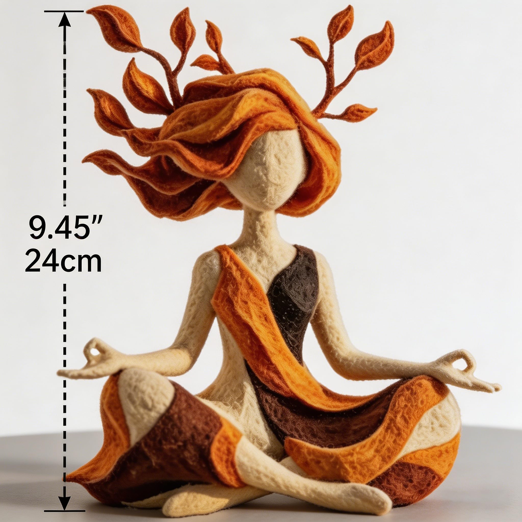 Serenity Growth | Inner Harmony Sculptural Figurine – Meditation Sculpture Figurine, Mindfulness Yoga Statue Decor, Abstract Resin Art for Living Room Bedroom Desk, Relaxation Gift — view 7