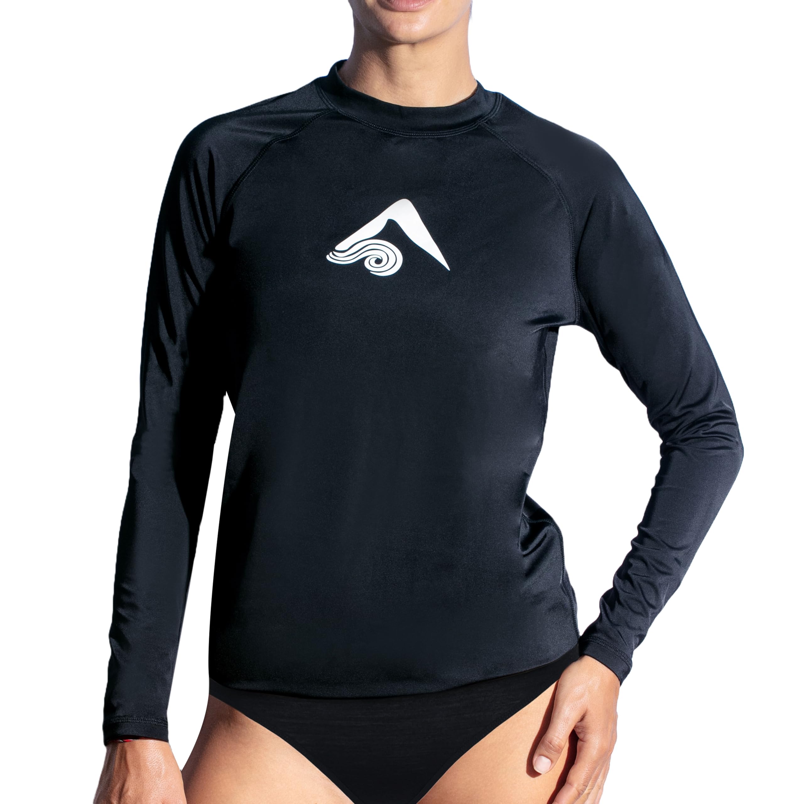 kanu surf Women's Keri Long Sleeve UPF 50+ Rash Guard, Black, Large-picture-48
