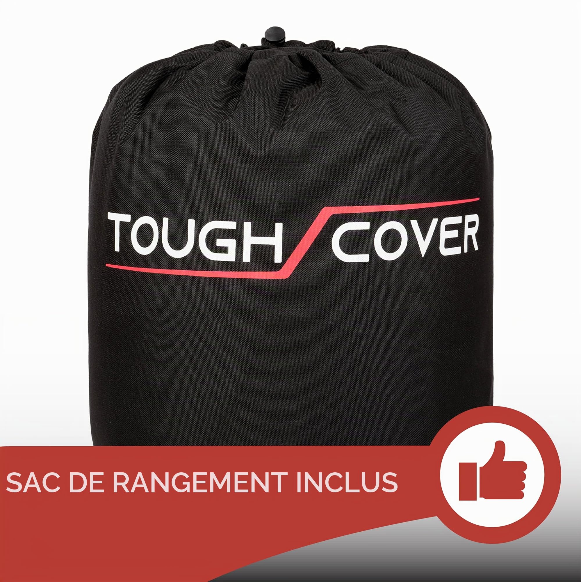 Tough Cover Housse de tondeuse à gazon Extreme Conditions - Tissu certifié imperméable 600D de qualité marine - Ajustement universel - Protège contre l'eau, les UV, la poussière, la saleté, le vent