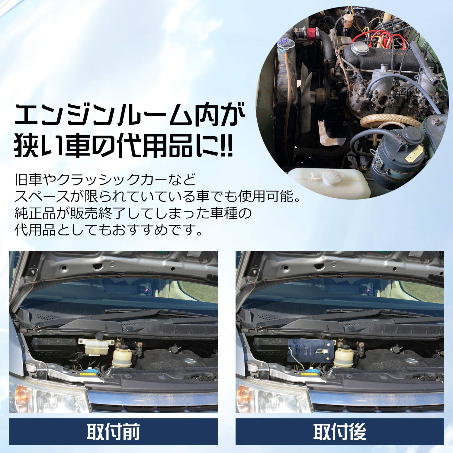 Amazon | Meliore ウォッシャータンク ポンプ ウォッシャー タンク 12V