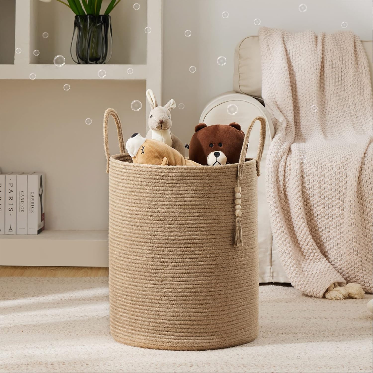Jute Rope Design Laundry Basket