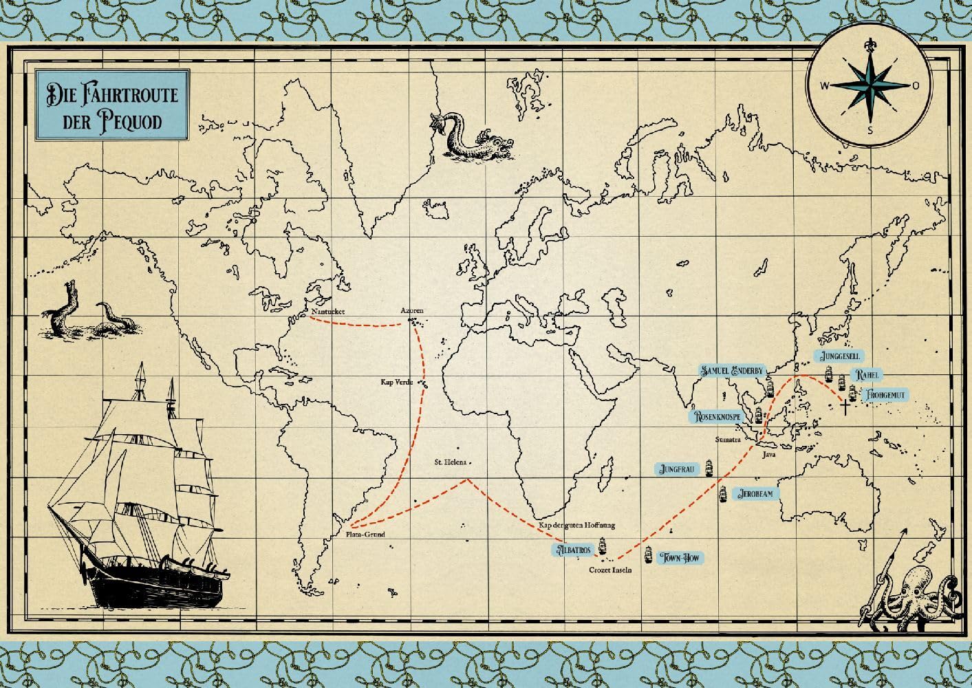 Moby Dick: oder Der Wal: Abenteuer-Klassiker mit 10 aufwendig gestalteten Extras. Durchgehend handillustriert, mit Leseband (Große Schmuckausgabe)