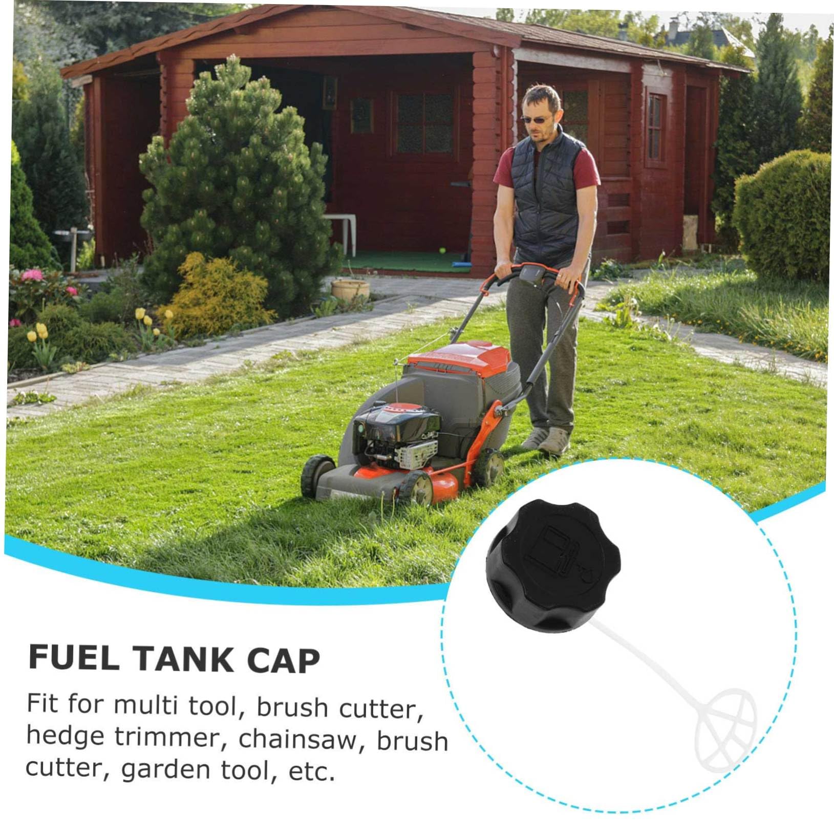 ibasenice Tappo Serbatoio Benzina Decespugliatore Nero Plastica | Ricambio per Brushcutter Tank, Accessorio per Garden Tool, Compatibile con 139fa Hs39