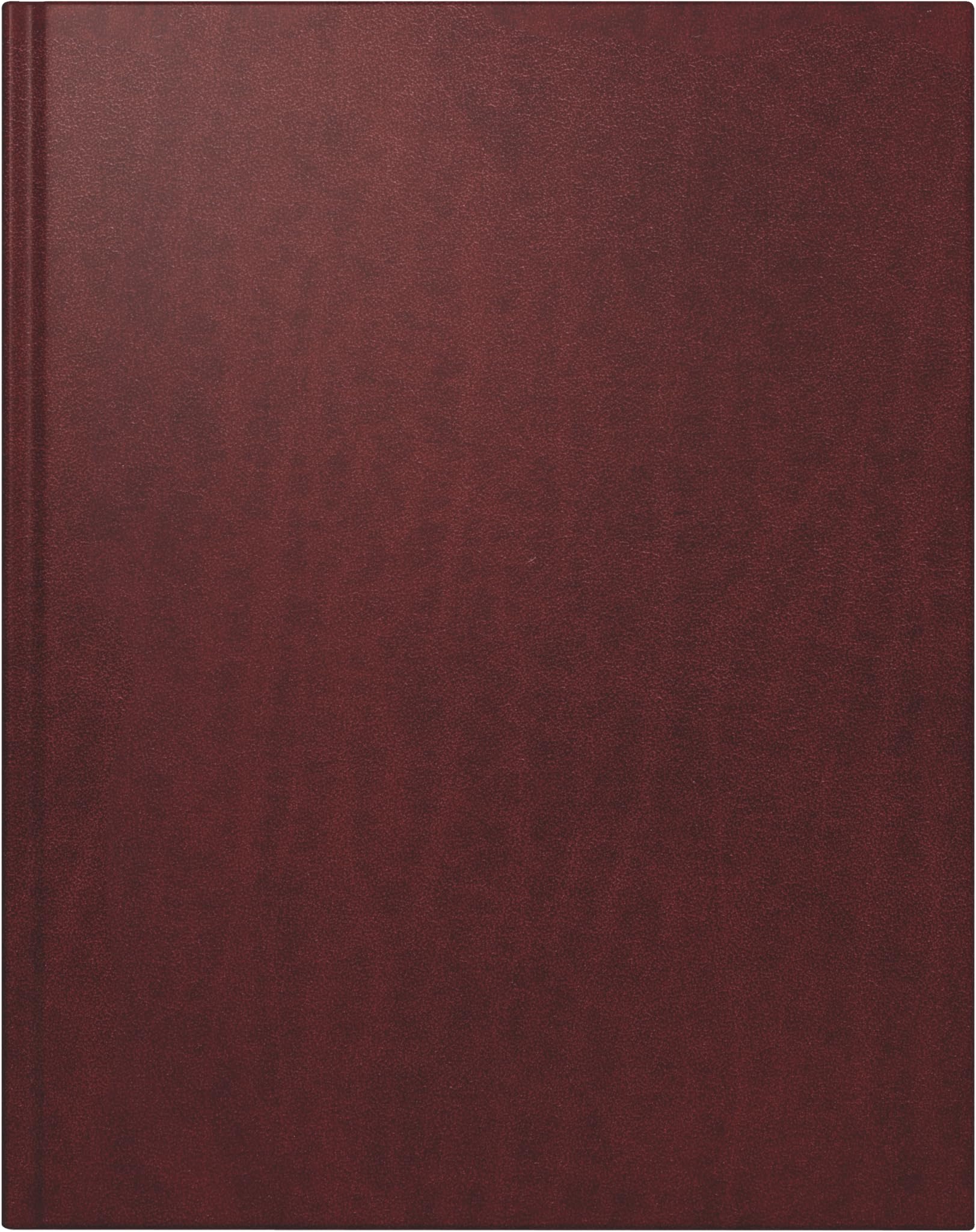 rido/idé Buchkalender Modell Managerkalender TM (2025), 2 Seiten = 1 Woche, 205 × 260 mm, 168 Seiten, Leder-Einband Toscana, weinrot