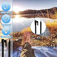 Vista 6 de Paquete de 24 Estacas de Plástico para Tienda de Campaña de 5.7 Pulgadas, Resistentes, Clavijas de Anclaje para Toldo, Estacas de Plástico