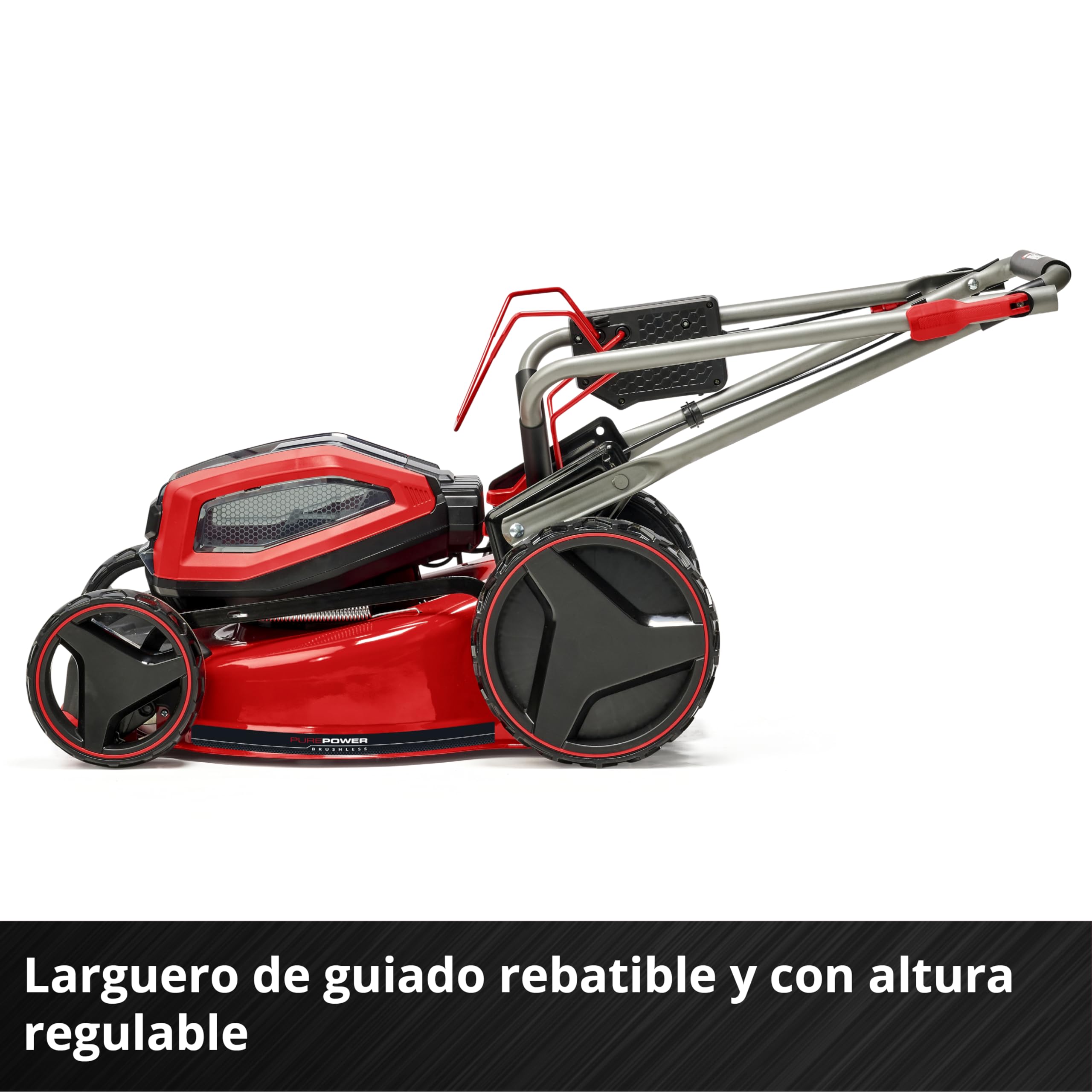 Einhell Professional Cortacésped con batería GP-CM 36/47 S Li BL Power X-Change (36 V, 47 cm de ancho de corte, hasta 700 m², sin escobillas, cesta 65 L, incl. 4x4,0Ah baterías, 2x Twincharger)