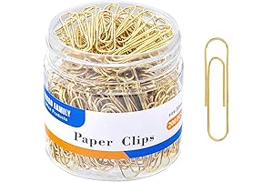 Premium Gold Paperclips for Office and Home Use