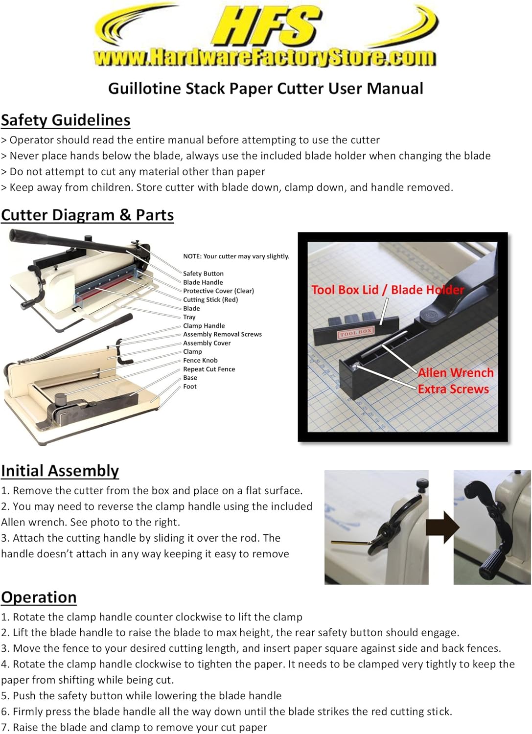 HFS 17" Blade A3 Heavy Duty Guillotine Paper Cutter (A3-17'' Paper Cutter) : Office Products