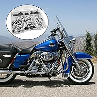 Vista 14 de 177 Pcs Red Fairing Bolt Kit M5 M6 Motorcycle Windscreen Screws Compatible Aluminum Fasteners for Motorcycle Fairing Screws Fairing Bolts Nut Clips