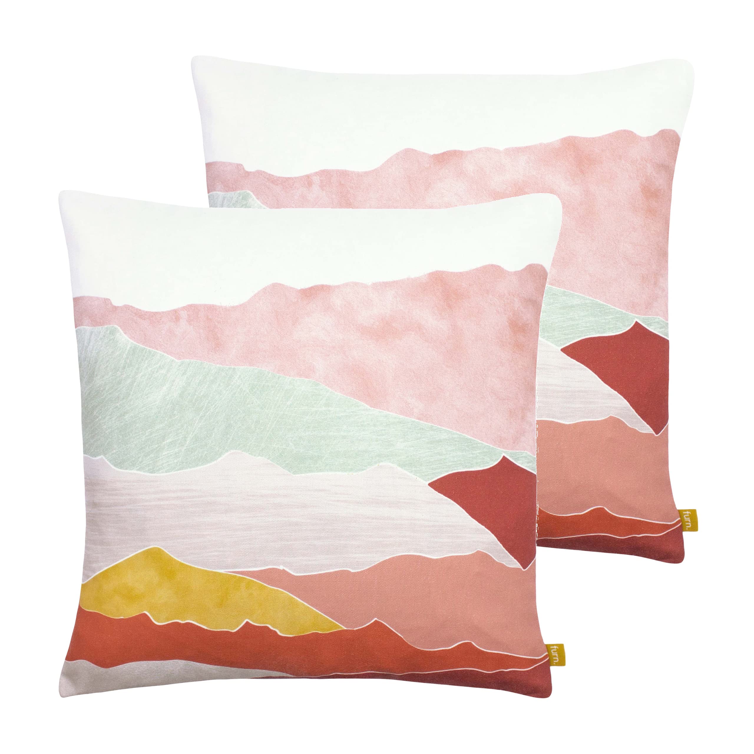 furn. Wander Feather Filled Cushions Twin Pack, Blush, 43 x 43cm