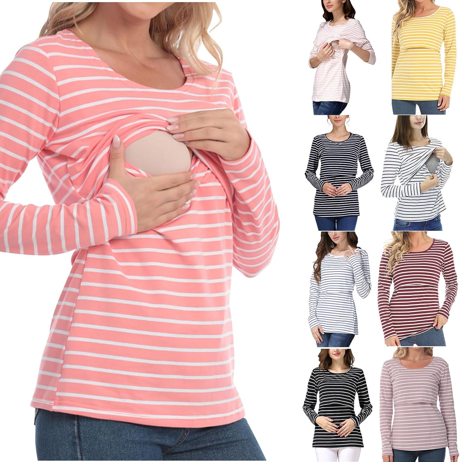 Maternity Sweatshirt Women's Pregnancy Tunics Tee Shirt Crewneck