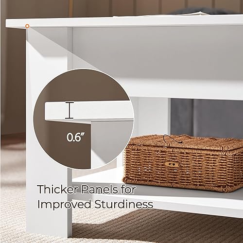 Miniatura 82 de Yaheetech - Mesa de centro con almacenamiento oculto Espresso,Negro -,Gris,Marrón (Rustic Brown),Blanco