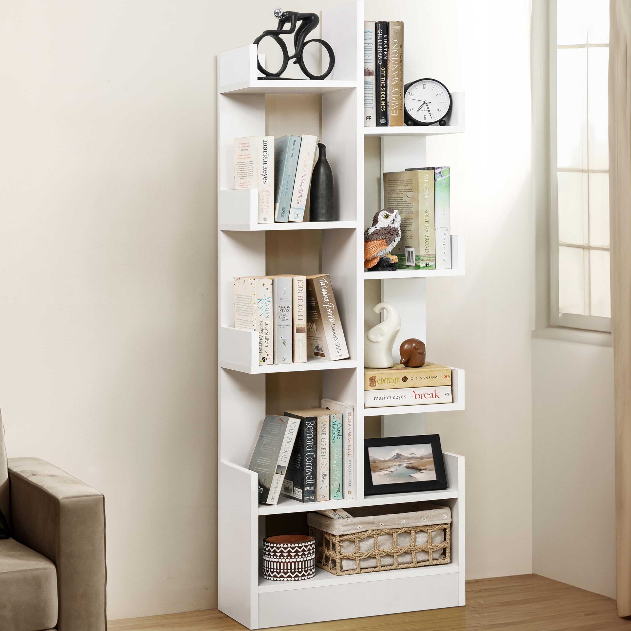 ABOUT SPACE Open Book Shelf Book Storage Display Rack - Engineered