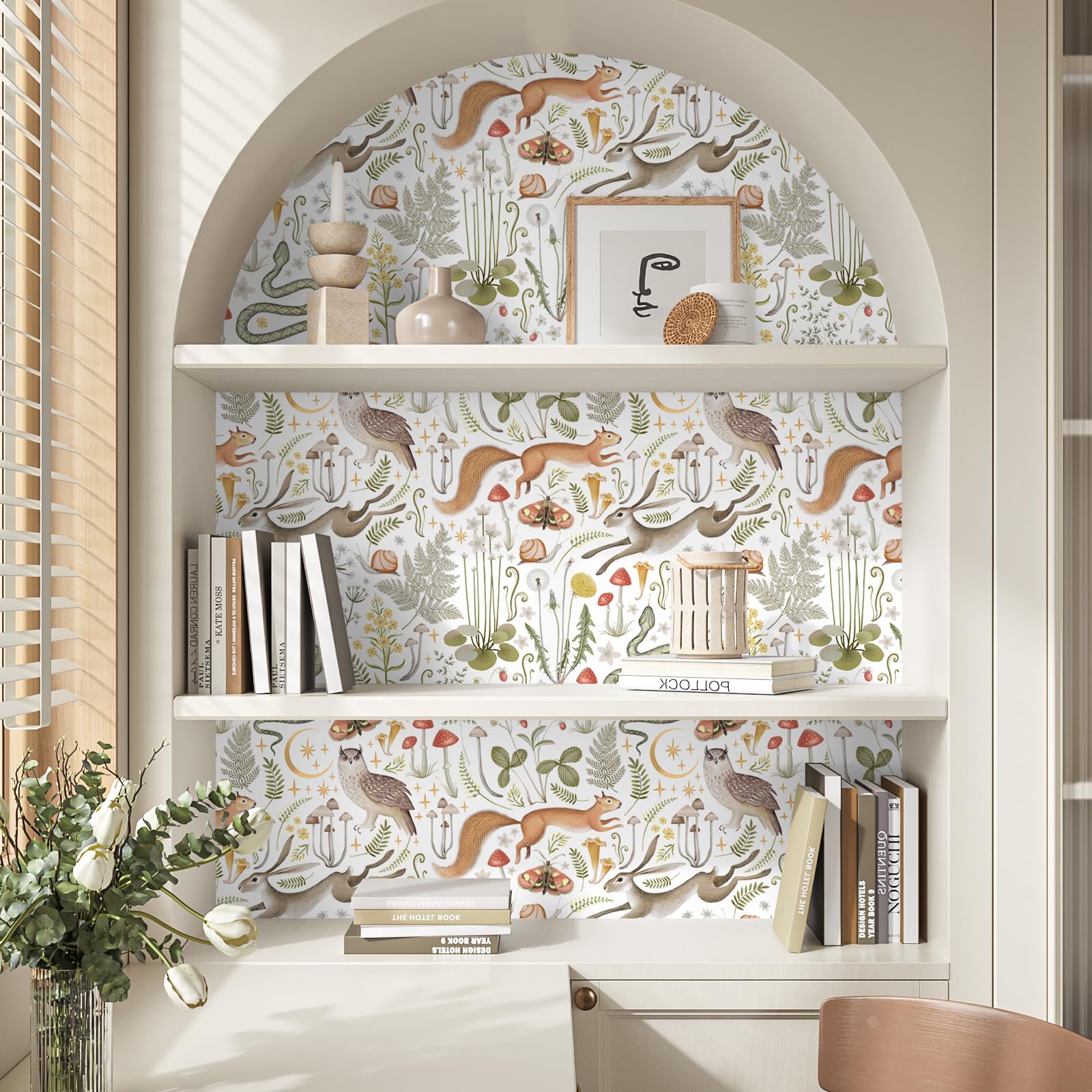 Decoración Habitación Infantil Papel Pintado Vinilo Selva Tropical -  Animales Exóticos, 44.5cm X 300cm, Autoadhesivo Y Removible Autoadhesivo  Removible Niños Habitación, image size:1600x1600