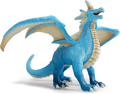 Miniatura 5 de RECUR Figura de acción de dragón de agua, juguetes de dragón de océano azul de 6.7 pulgadas para niños y niñas, figuras RPG en miniatura para