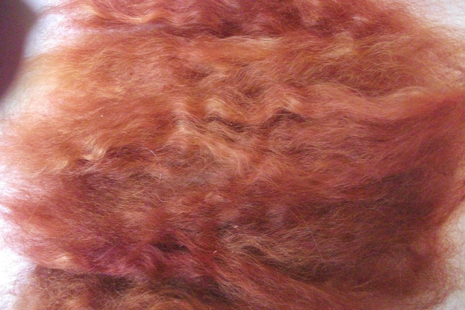 Auburn Red Mohair Locks Doll Wig Making Hair Extension
