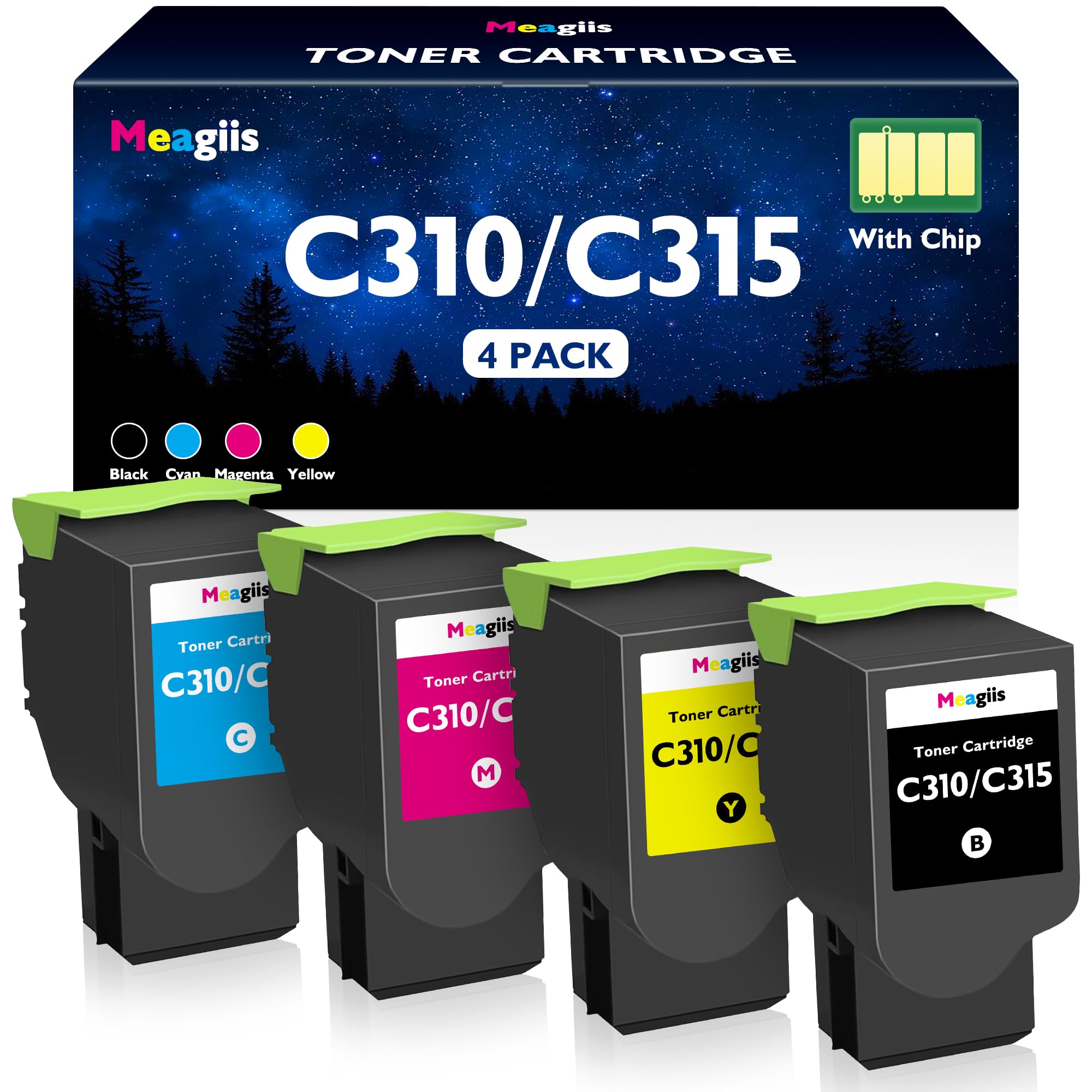 C310 C315 Toner Compatible pour Xerox C310 C315 Toner (Lot de 4)