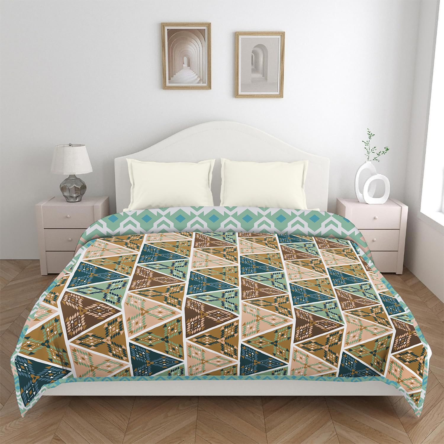 amazon basics Polyester EW Dohar | Double Bed | Highly Breathable | (Multi-Coloured) (220 x 240 CMS)